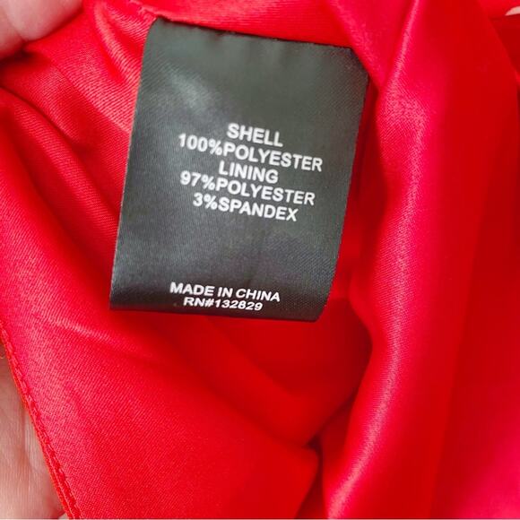 Tularosa | Amber Top Blouse Polka Dot Deep V-neck Date Red White Revolve XS - Picture 9 of 9